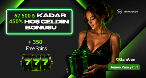 Gamben %450 Hoş Geldin Bonusu + 350 Free Spins